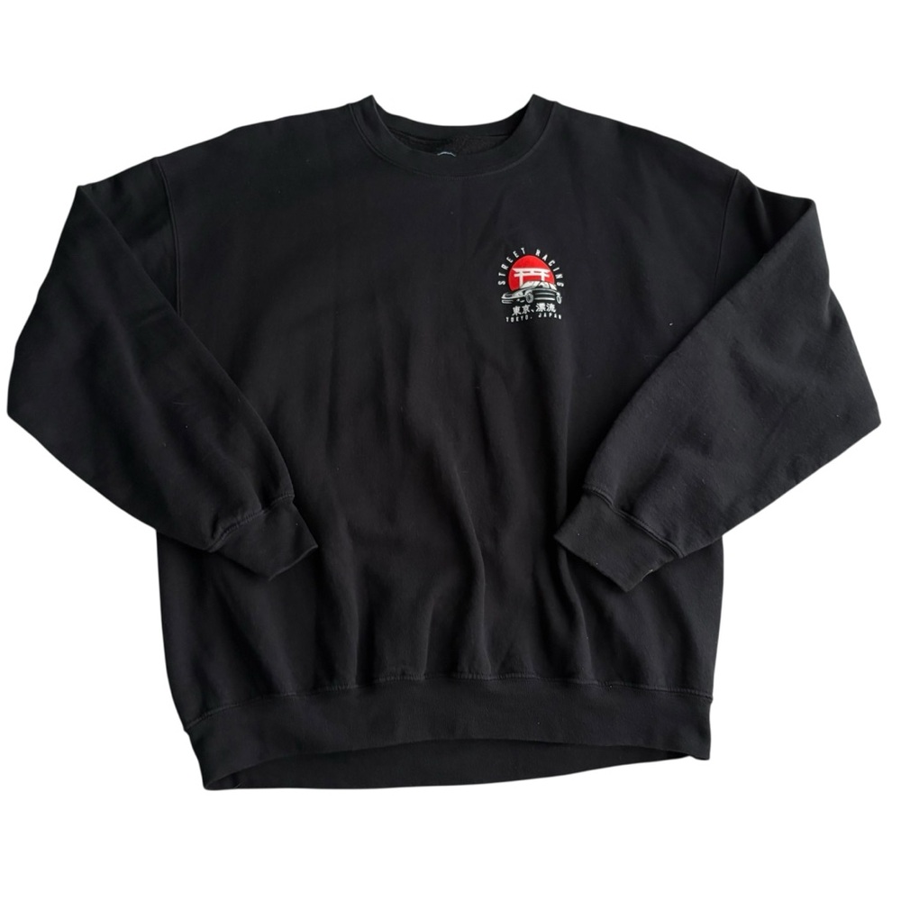 Stylish Black Crewneck Sweater
